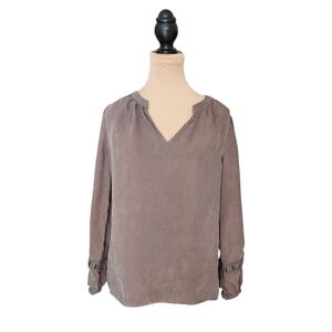 KUT From The Kloth Green Grey Lightweight Long Sleeve Top Sz S